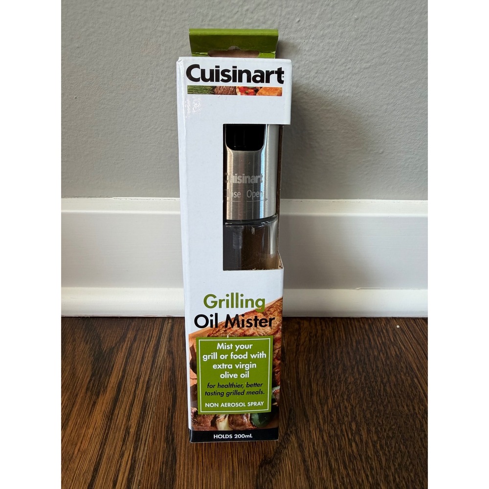 Cuisinart Grilling Oil Mister 200mL Glass Stainless Steel Non-Aerosol Spray BBQ
